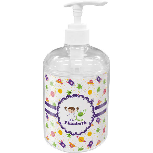 Girls Space Themed Soap / Lotion Dispenser (Personalized)