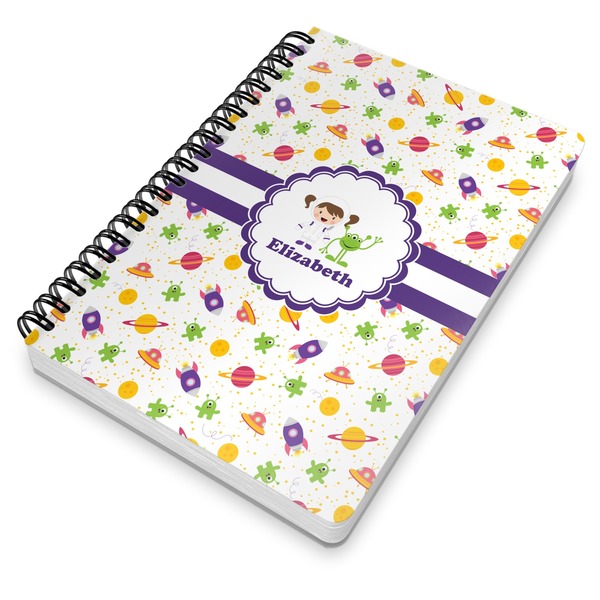 Girls Space Themed Spiral Journal 7 x 10 - Main