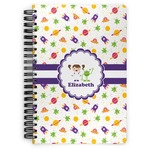 Girls Space Themed Spiral Notebook - 7x10 w/ Name or Text