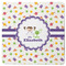 Girls Space Themed Square Rubber Backed Coaster (Personalized)