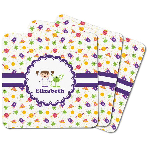 Girls Space Themed Square Fridge Magnet - MAIN