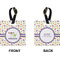 Girls Space Themed Square Luggage Tag (Front + Back)