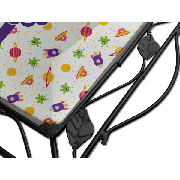 Girls Space Themed Square Trivet - Detail