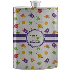 Girls Space Themed Stainless Steel Flask (Personalized)