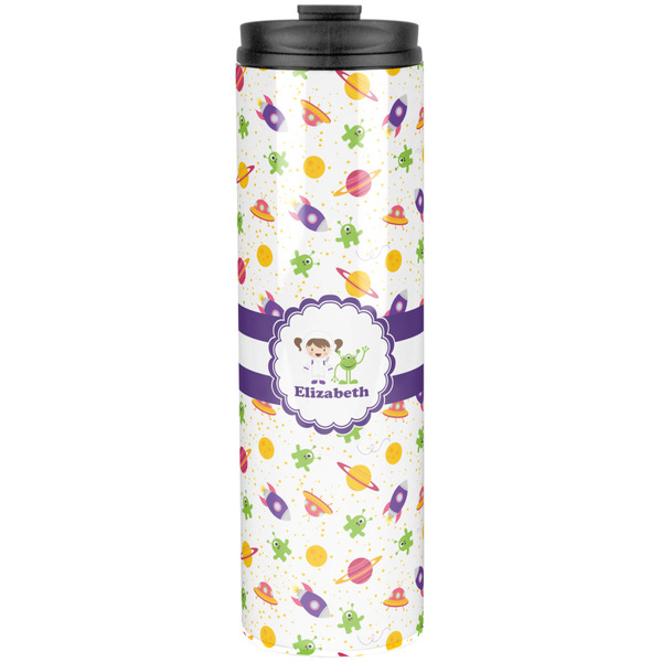 Custom Girls Space Themed Stainless Steel Skinny Tumbler - 20 oz (Personalized)