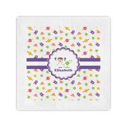 Girls Space Themed Standard Cocktail Napkins (Personalized)