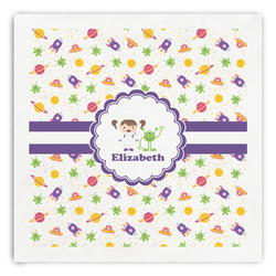 Girls Space Themed Paper Dinner Napkins (Personalized)