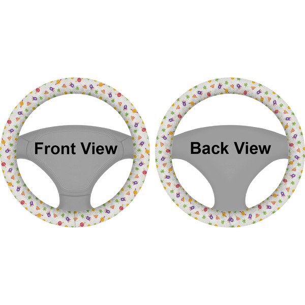 Girls Space Themed Steering Wheel Cover- Front and Back