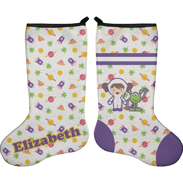 Girls Space Themed Stocking - Double-Sided - Approval
