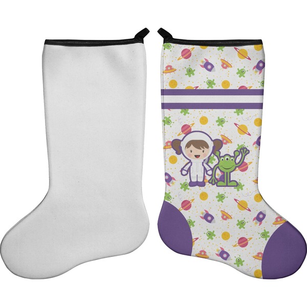 Girls Space Themed Stocking - Single-Sided - Approval