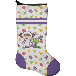 Girls Space Themed Holiday Stocking - Neoprene
