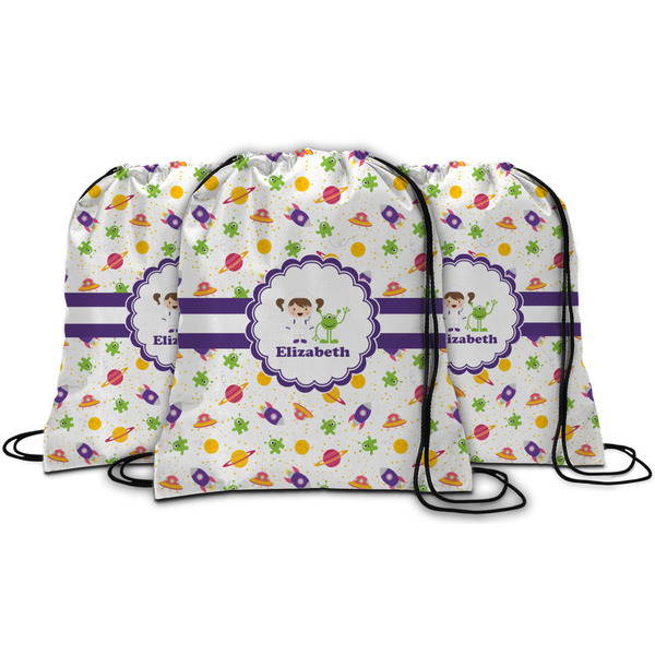 Girls Space Themed String Backpack - MAIN