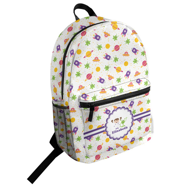 Custom Girls Space Themed Student Backpack (Personalized)