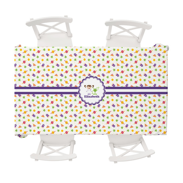 Custom Girls Space Themed Tablecloth - 58"x102" (Personalized)