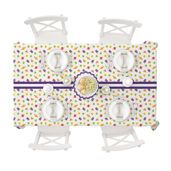 Girls Space Themed Tablecloths (58"x102") - TOP VIEW