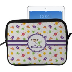 Girls Space Themed Tablet Case / Sleeve - Large (Personalized)