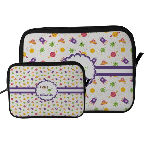 Girls Space Themed Tablet Sleeve (Size Comparison)