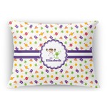 Girls Space Themed Rectangular Throw Pillow Case (Personalized)