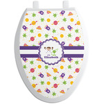 Girls Space Themed Toilet Seat Decal - Elongated (Personalized)