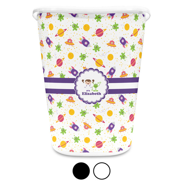 Girls Space Themed Custom Waste Basket