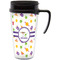 Girls Space Themed Travel Mug with Black Handle - Front