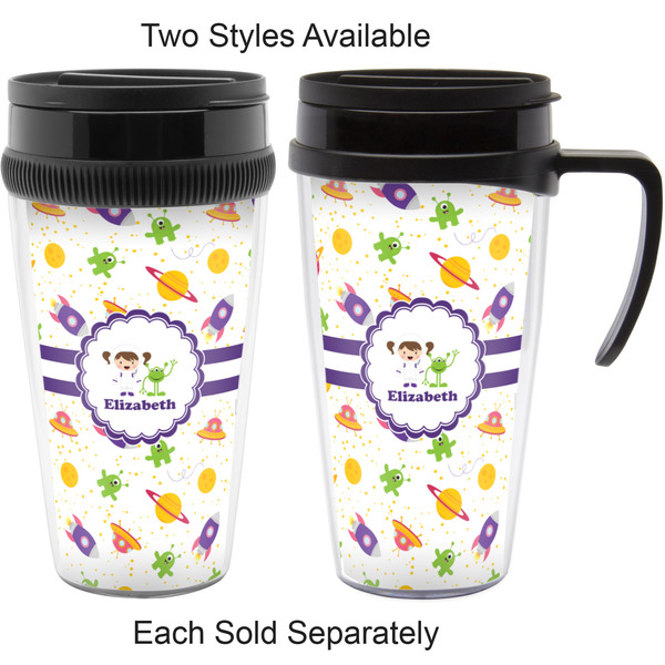 Girls Space Themed Travel Mugs - with & without Handle