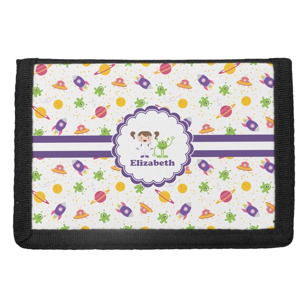 Custom Girls Space Themed Trifold Wallet (Personalized)