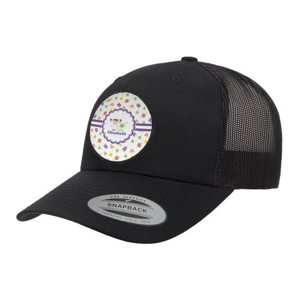Custom Girls Space Themed Trucker Hat - Black (Personalized)
