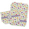 Girls Space Themed Two Rectangle Burp Cloths - Open & Folded