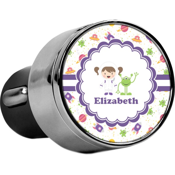 Custom Girls Space Themed USB Car Charger (Personalized)