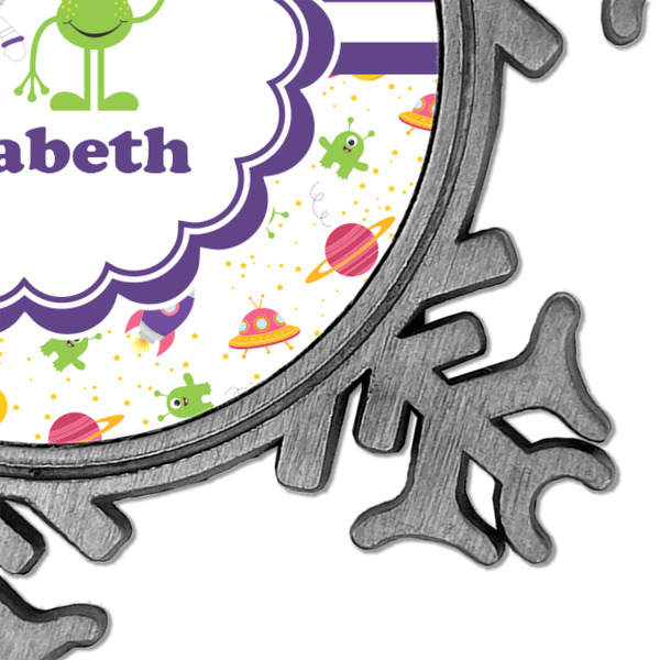 Girls Space Themed Vintage Snowflake - Detail