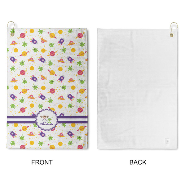 Girls Space Themed Waffle Weave Golf Towel - Approval