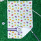 Girls Space Themed Waffle Weave Golf Towel - In Context