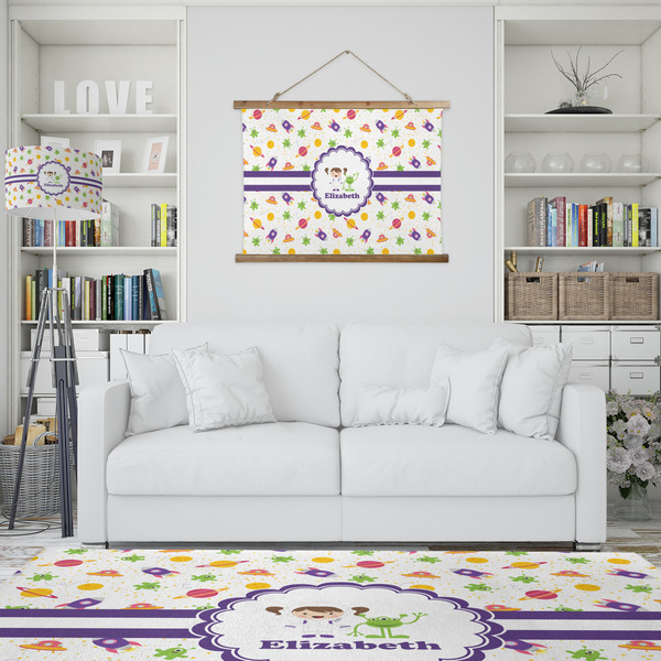 Girls Space Themed Wall Hanging Tapestry - IN CONTEXT