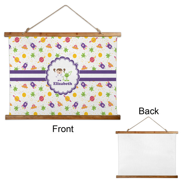 Girls Space Themed Wall Hanging Tapestry - Landscape - APPROVAL