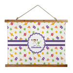 Girls Space Themed Wall Hanging Tapestry - Wide (Personalized)