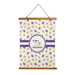 Girls Space Themed Wall Hanging Tapestry - Tall (Personalized)