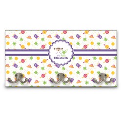 Girls Space Themed Wall Mounted Coat Rack (Personalized)