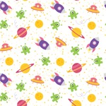 Girls Space Themed Wallpaper & Surface Covering (Water Activated 24"x 24" Sample)