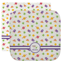 Girls Space Themed Facecloth / Wash Cloth (Personalized)