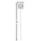 Girls Space Themed White Plastic Stir Stick - Square - Dimensions