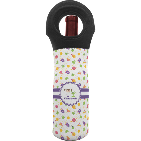 Custom Girls Space Themed Wine Tote Bag (Personalized)