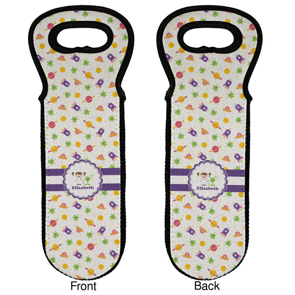 Girls Space Themed Wine Tote Front & Back
