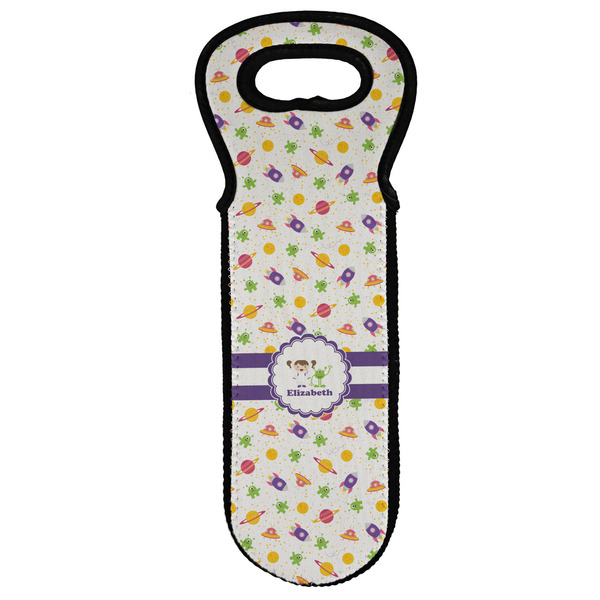 Custom Girls Space Themed Wine Tote Bag (Personalized)