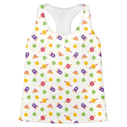 Girls Space Themed Womens Racerback Tank Top - Large