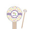 Girls Space Themed Wooden 6" Food Pick - Round - Closeup