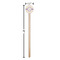 Girls Space Themed Wooden 6" Stir Stick - Round - Dimensions