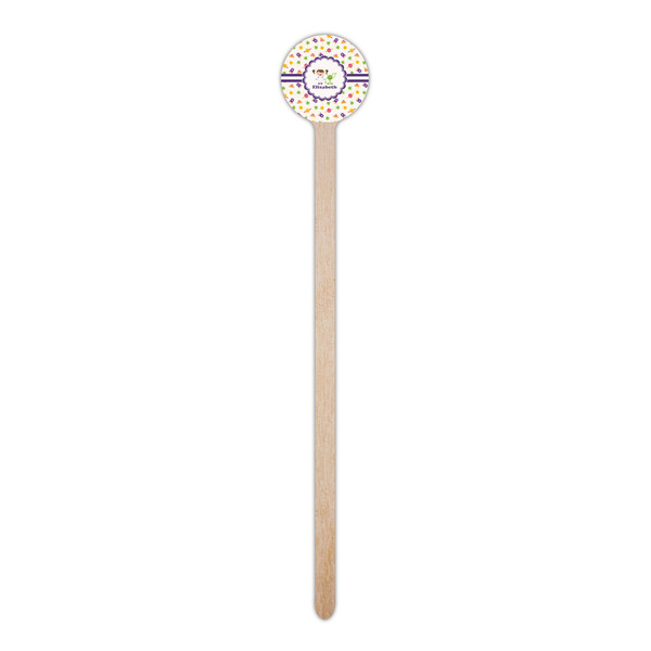 Girls Space Themed Wooden 6" Stir Stick - Round - Single Stick