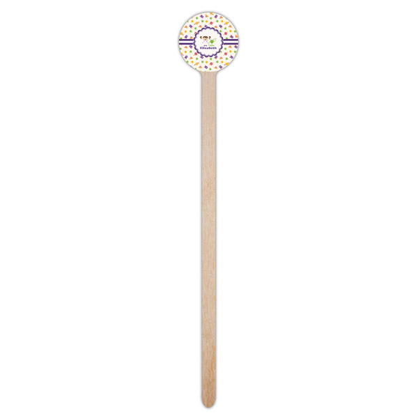 Girls Space Themed Wooden 7.5" Stir Stick - Round - Single Stick