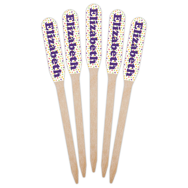 Girls Space Themed Wooden Food Pick - Paddle - Fan View